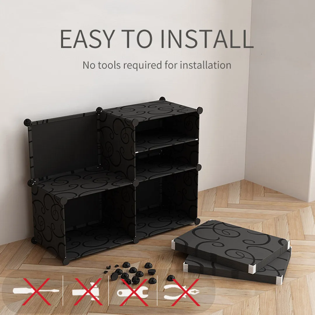 NNEAGS 2 Tier Shoe Rack Organizer Sneaker Footwear Storage Stackable Stand Cabinet Portable Wardrobe with Cover