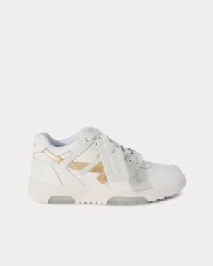 Out Of Office Calf Leather White / Gold Low Top Sneakers