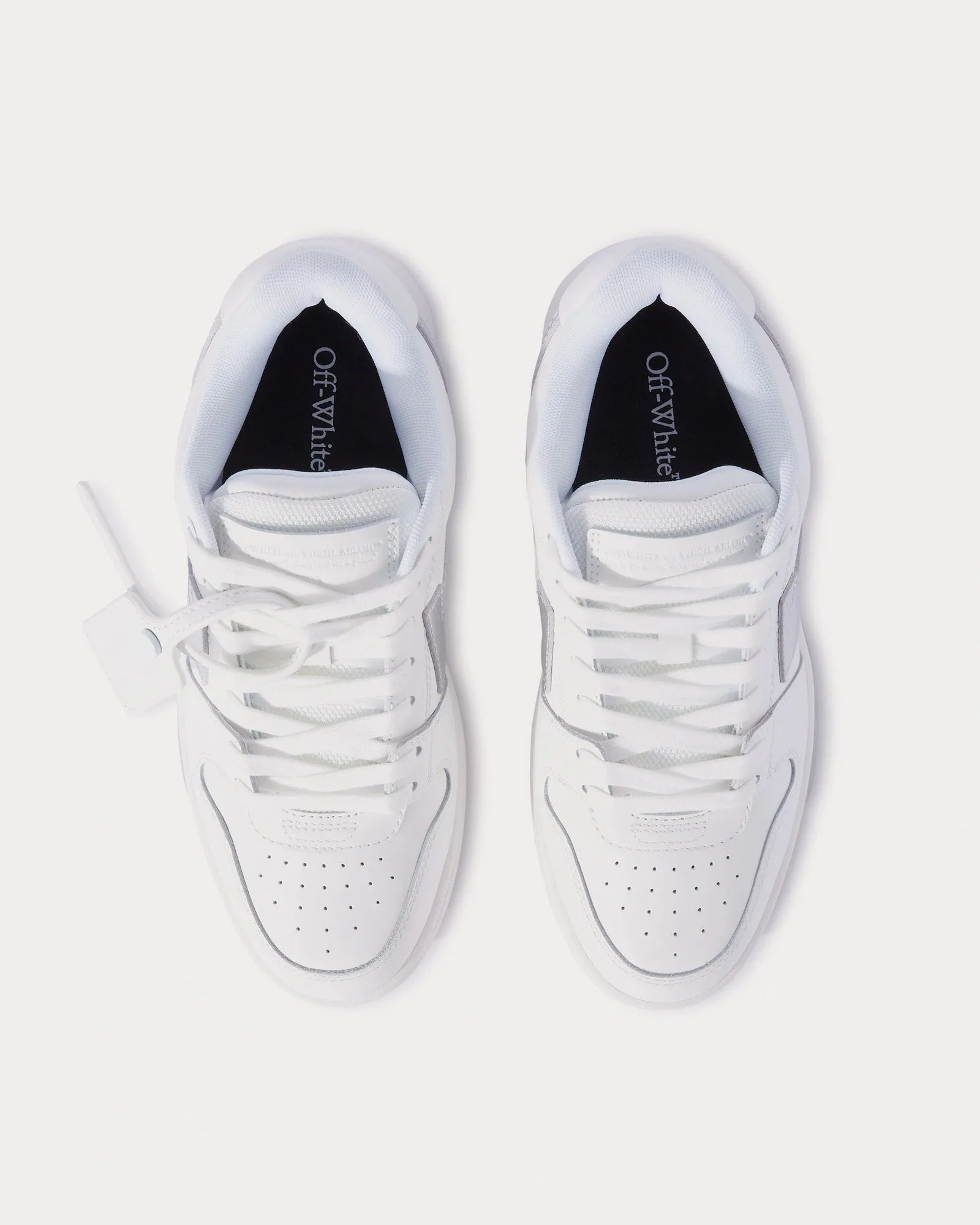Out Of Office Calf Leather White / Gold Low Top Sneakers