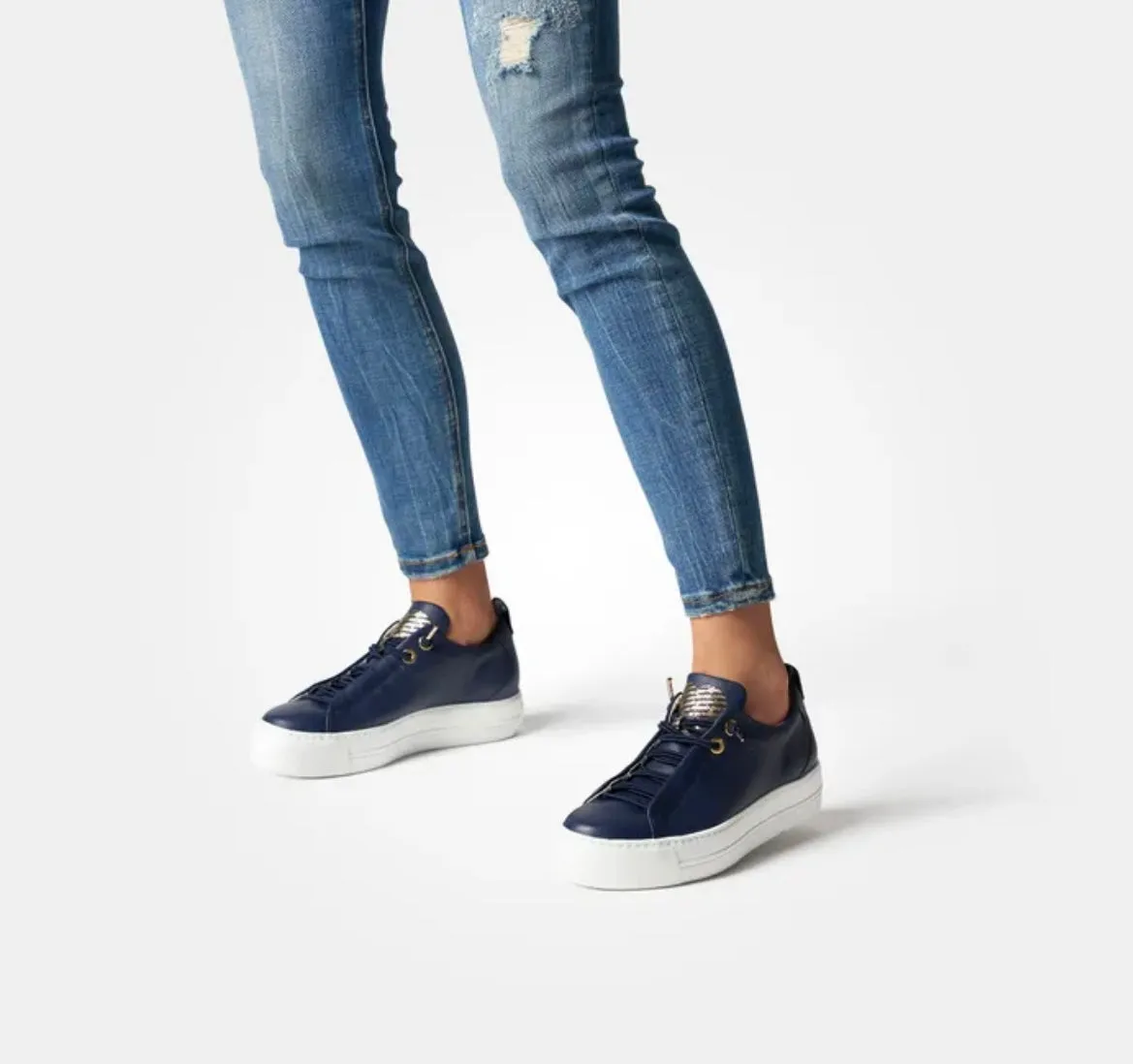 Paul Green navy platform sneakers