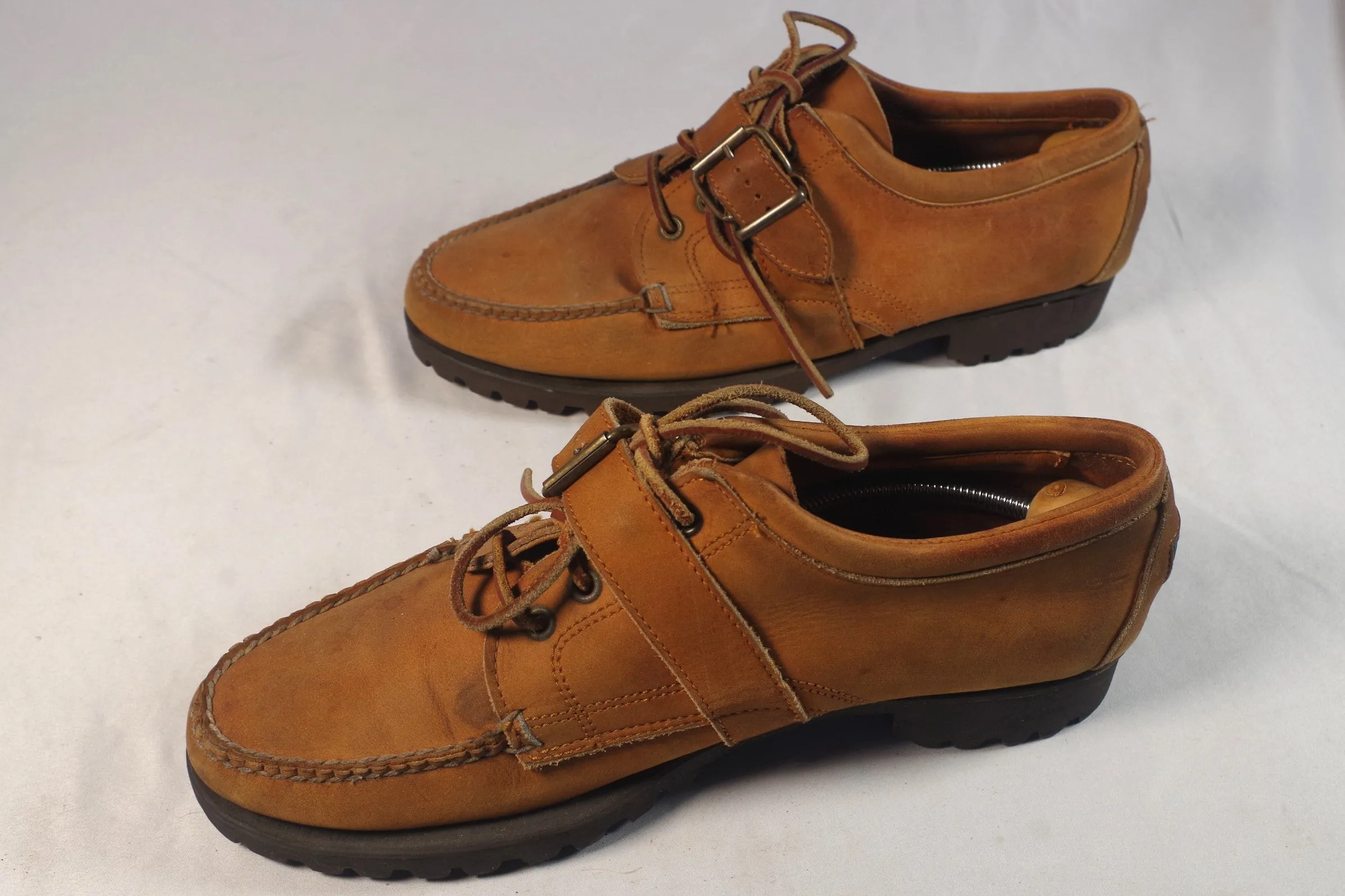 Polo Country Leather Buckle Stitched Toe Shoes - Size 10