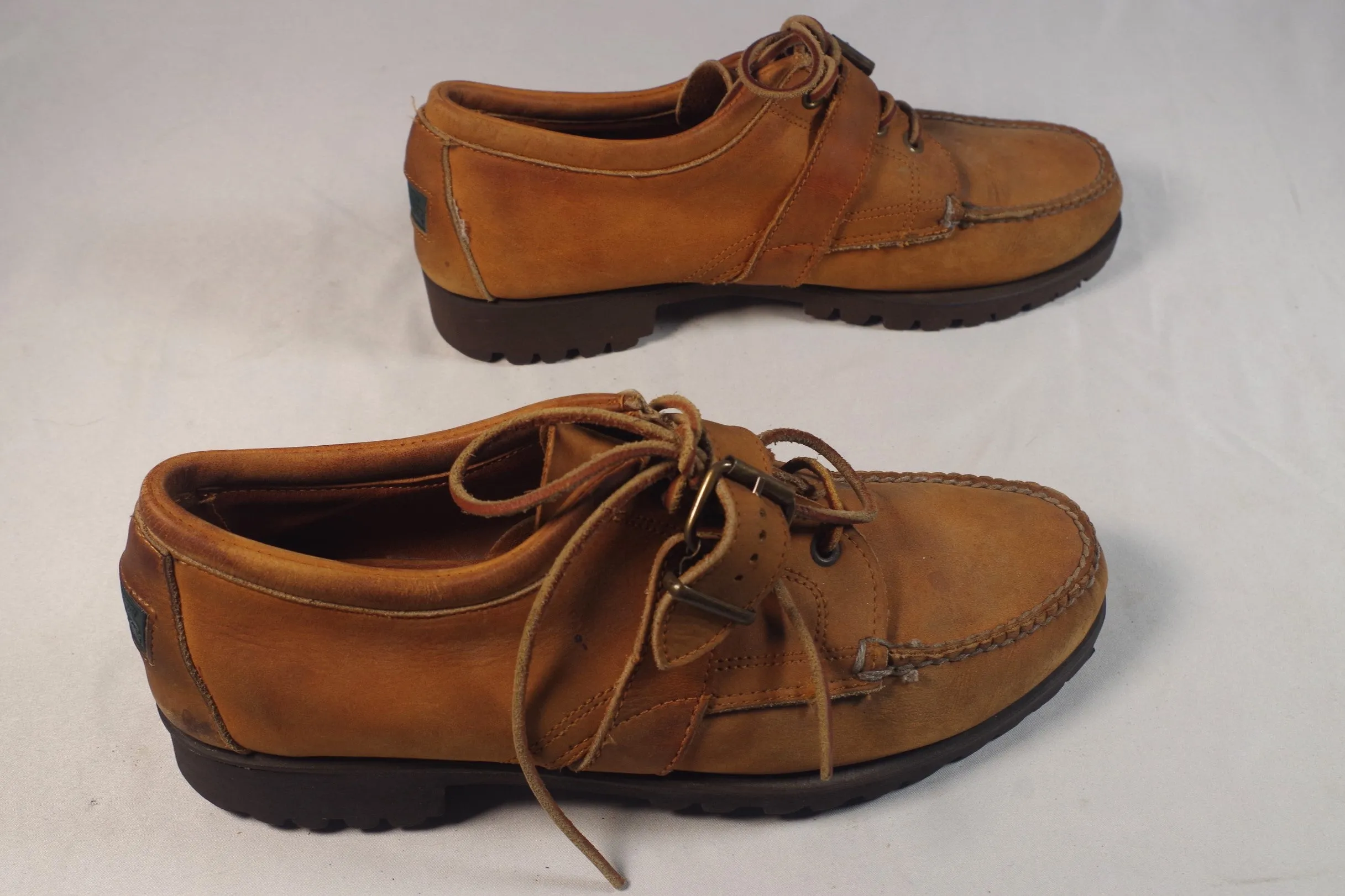 Polo Country Leather Buckle Stitched Toe Shoes - Size 10