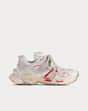 Runner 2.0 Mesh & Polyurethane White / Beige / Red Low Top Sneakers