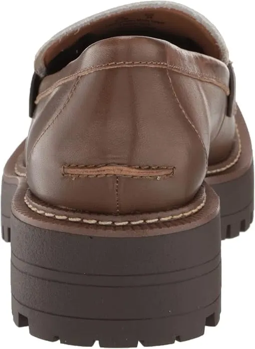 Sam Edelman Laurs Olive Taupe Slip On Round Toe Chunky Lug Sole Platform Loafers