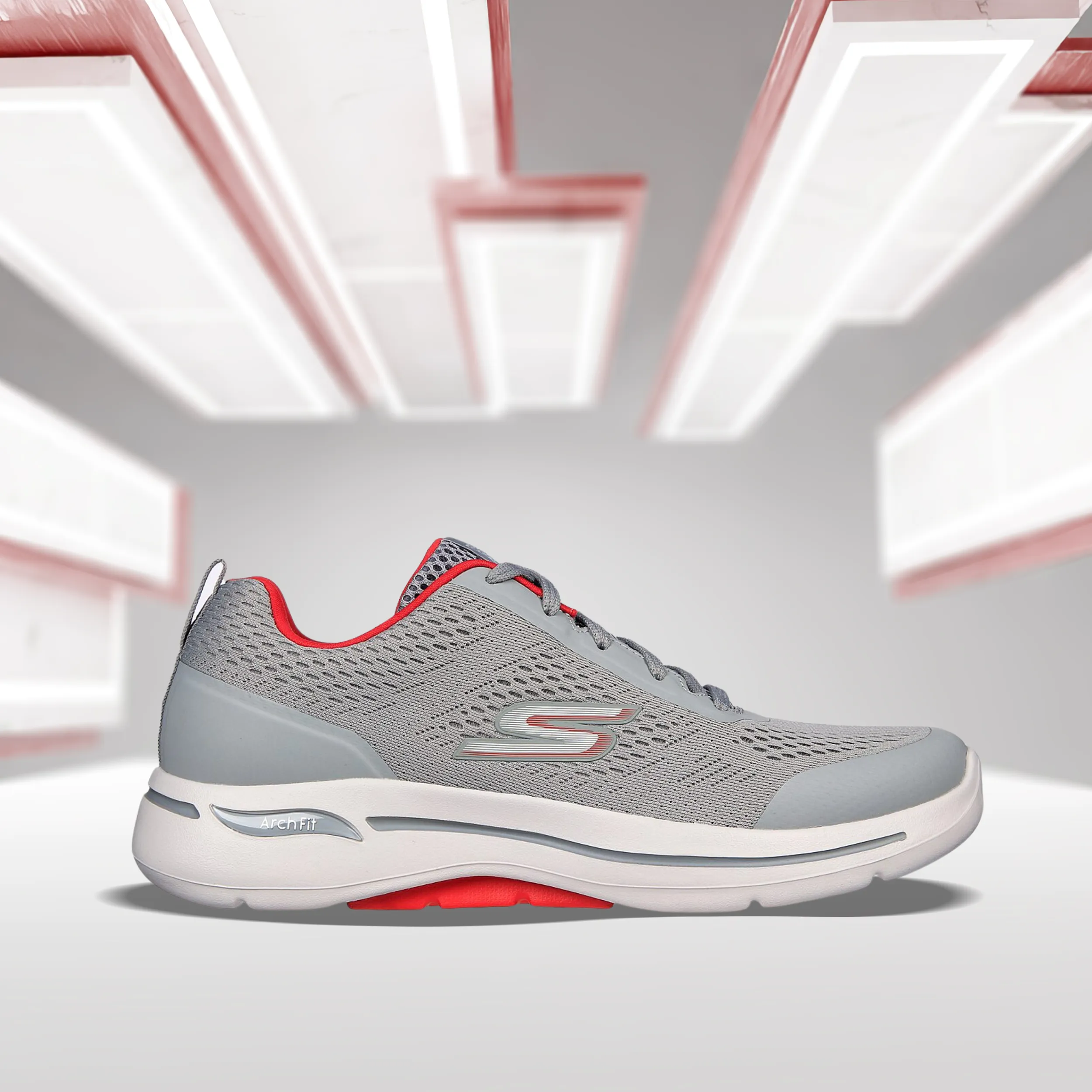 SKECHERS GO WALK ARCH FIT-IDYLLIC (216116-LGRD)
