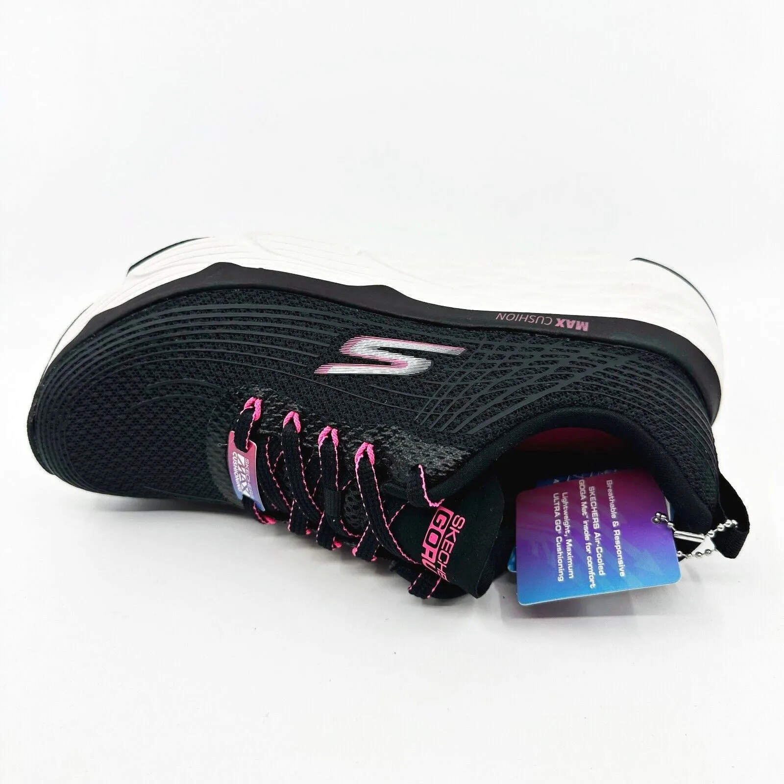 Skechers Max Cushioning Premier Black Pink Womens Size 6 Athletic Shoes