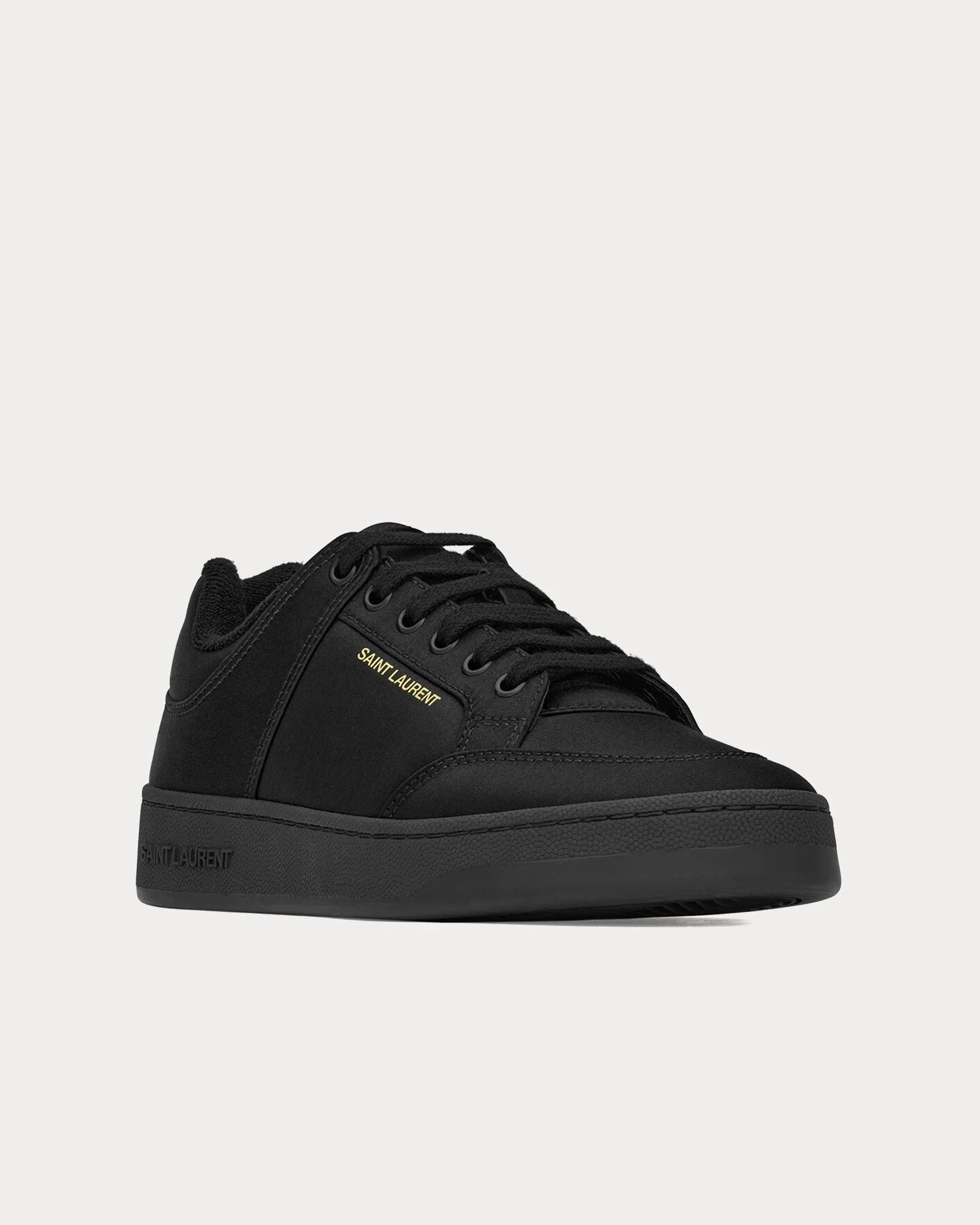 SL/61 Satin Crepe Black Low Top Sneakers