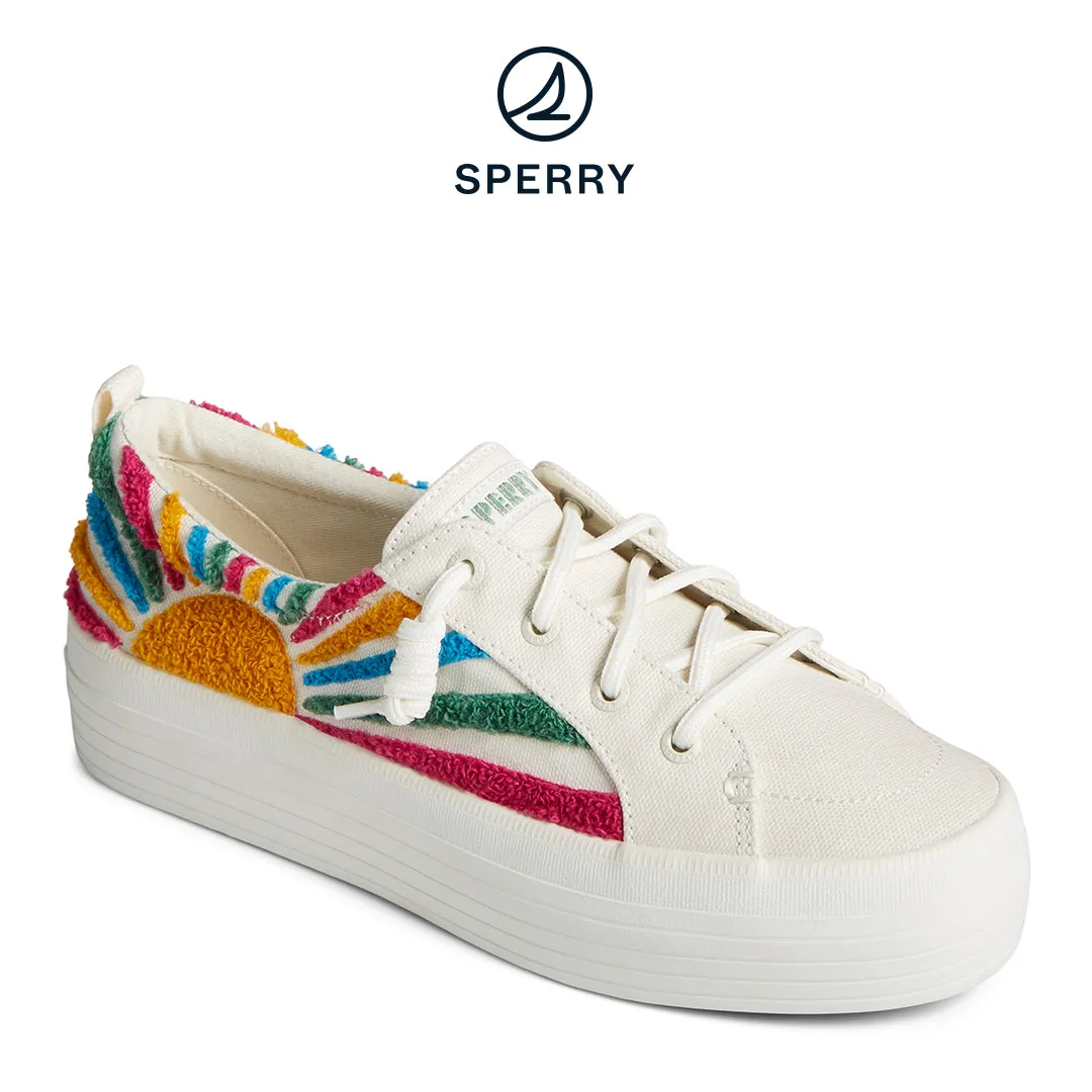 Sperry Women's SeaCycled™ Crest Vibe Platform Resort Sneaker White (STS89058)