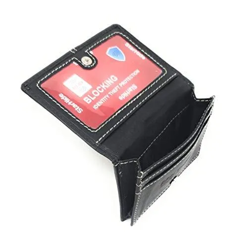 STARHIDE Mens Womens Minimalist Small Leather Credit Cardholder Business Card Wallet 5001