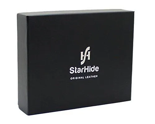 STARHIDE Mens Womens Minimalist Small Leather Credit Cardholder Business Card Wallet 5001