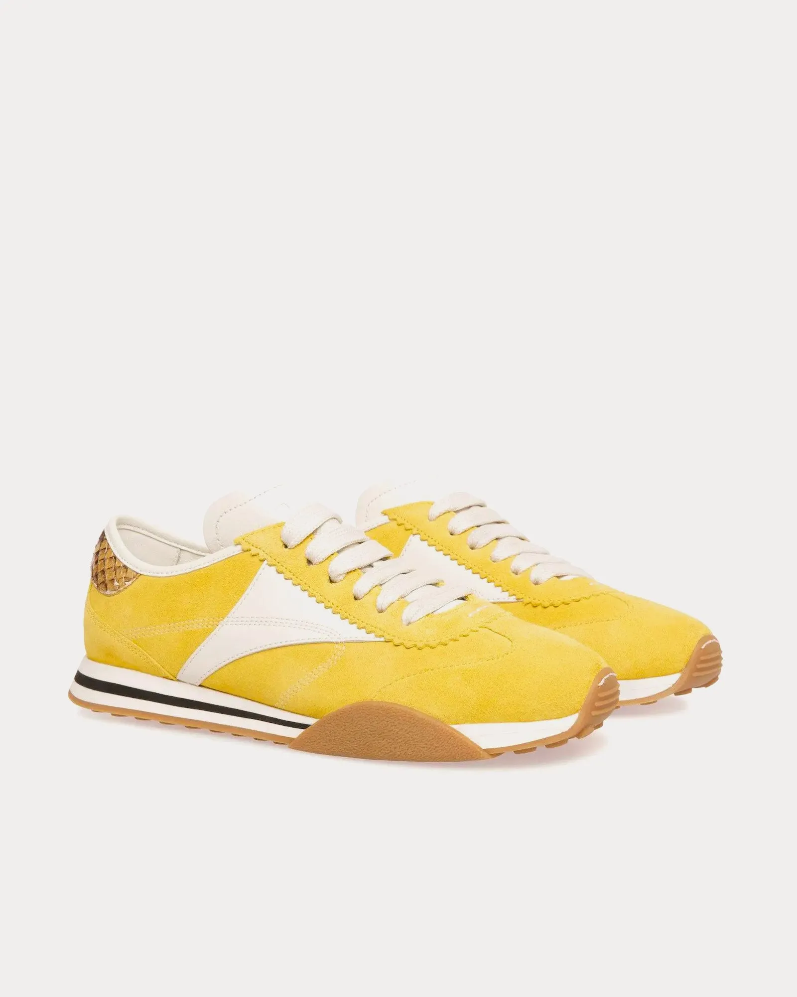 Sussex Leather Yellow / White Low Top Sneakers