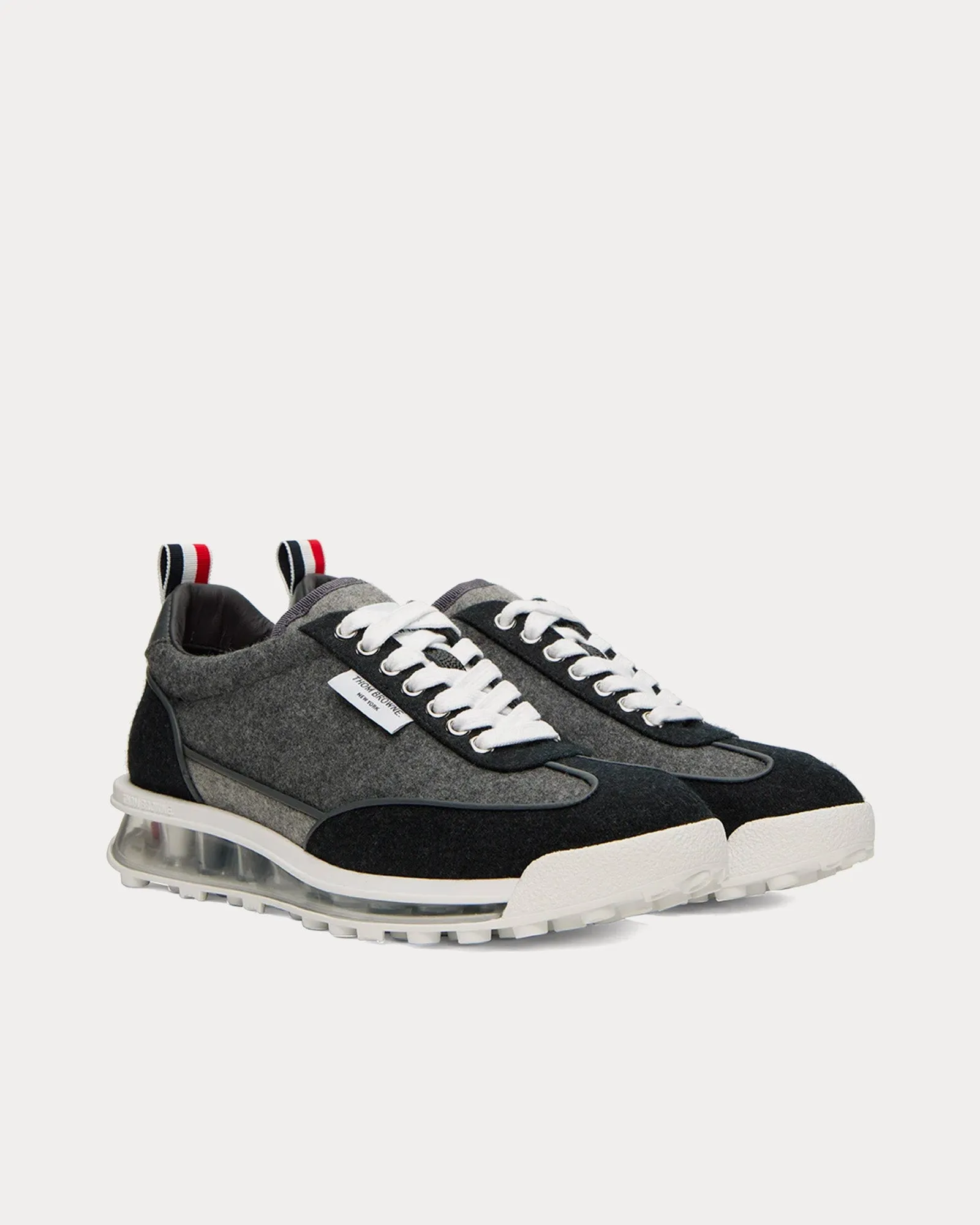 Tech Runner Clear Sole Wool Flannel Grey / Black Low Top Sneakers