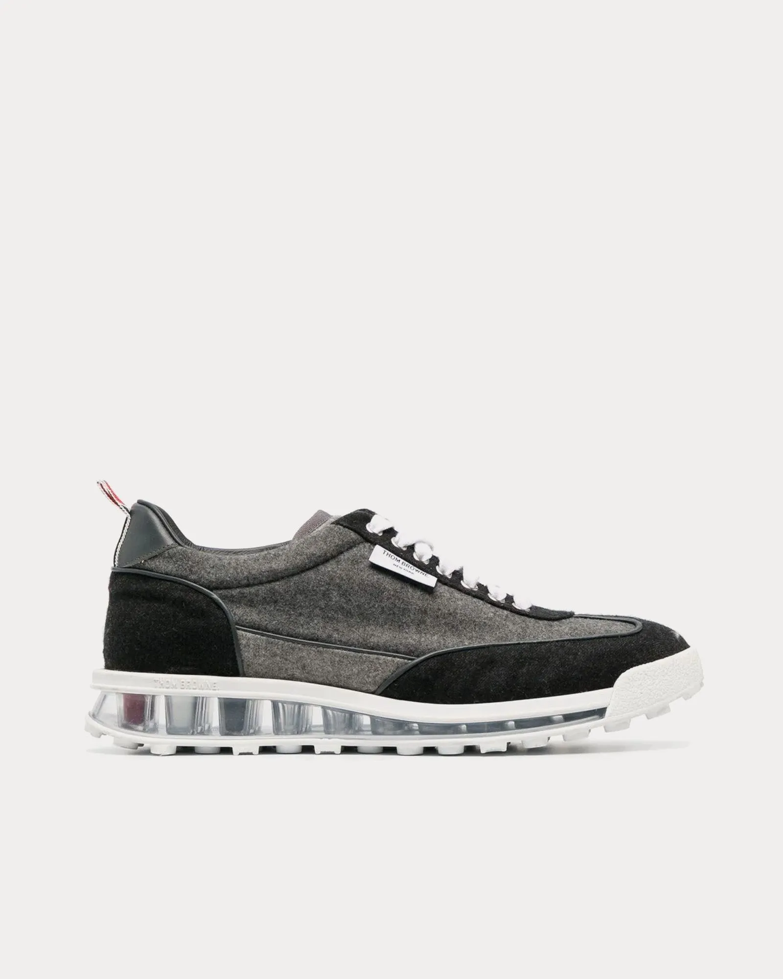 Tech Runner Clear Sole Wool Flannel Grey / Black Low Top Sneakers