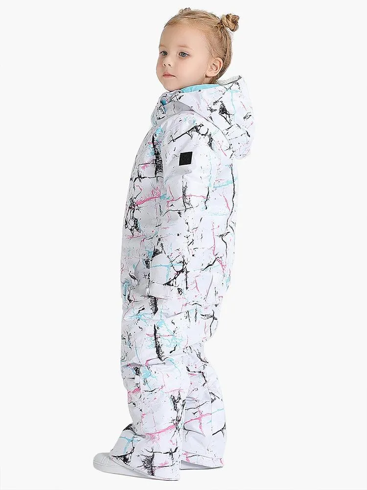 TreadSnow Colorful Vibrant Lines Kids One Piece Snowboard Suit