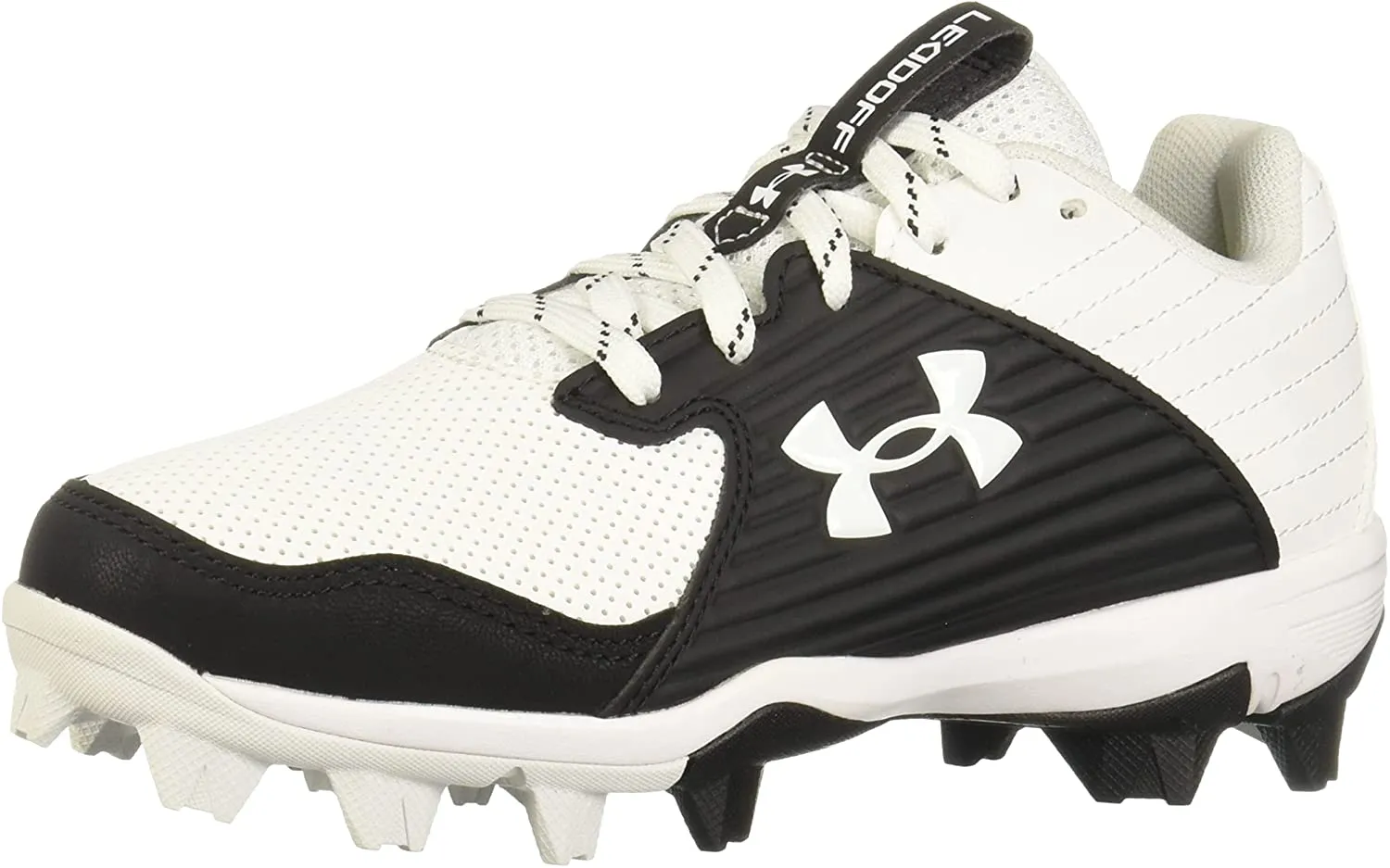 Under Armour Leadoff Low RM Jr. Youth Molded Cleat - White/Black