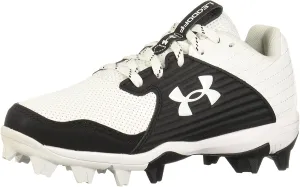 Under Armour Leadoff Low RM Jr. Youth Molded Cleat - White/Black