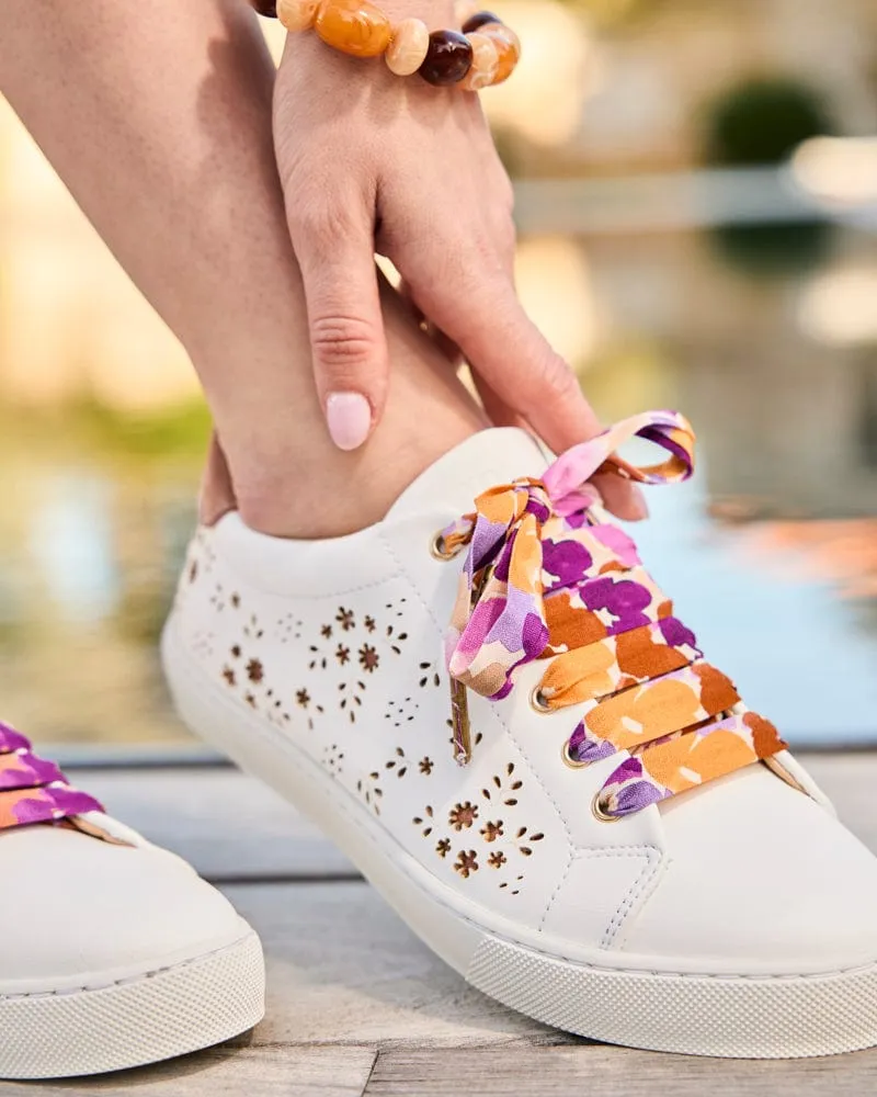 Virevolte Recycled Grain Leather Vegan Sneakers | Petal Flowers