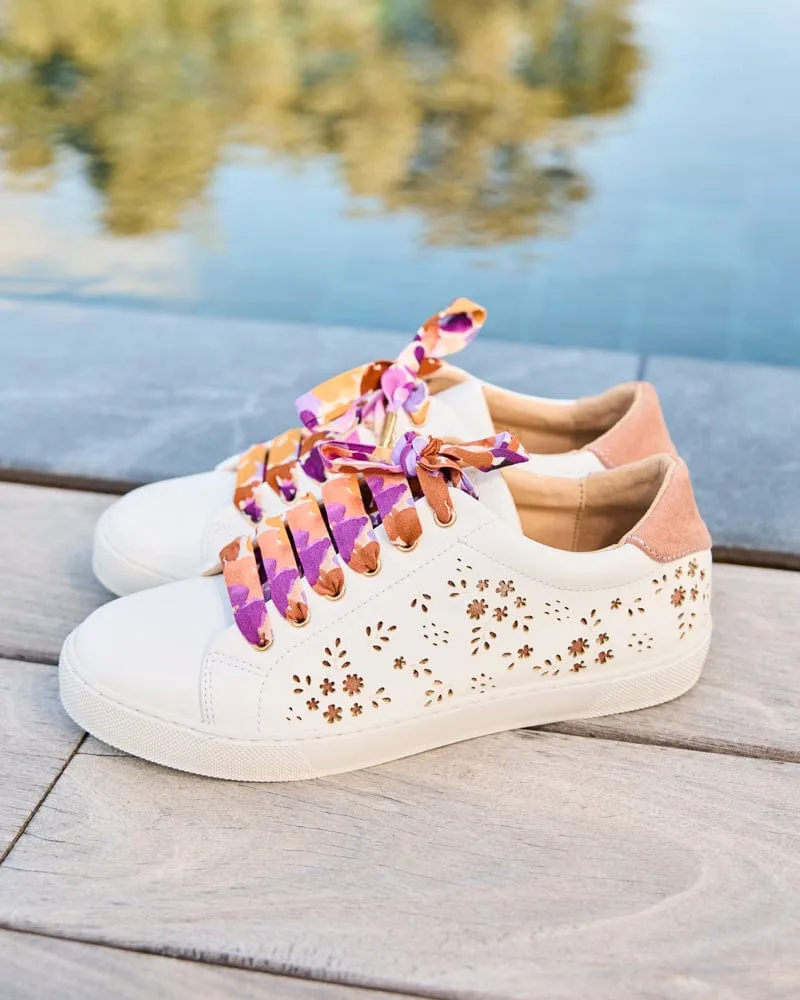 Virevolte Recycled Grain Leather Vegan Sneakers | Petal Flowers