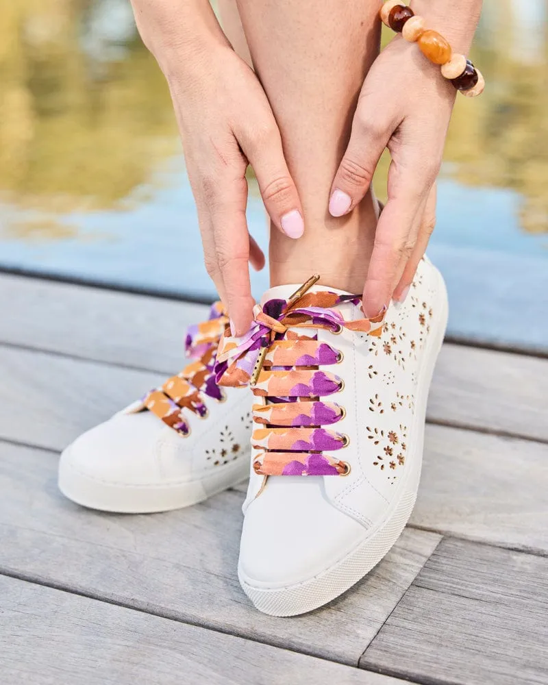 Virevolte Recycled Grain Leather Vegan Sneakers | Petal Flowers