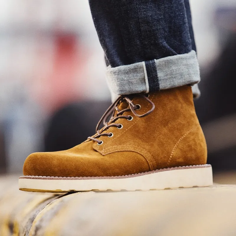 Winter Cow Suede Outdoor Desert Boots