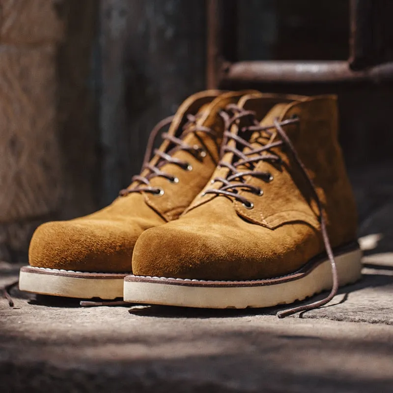 Winter Cow Suede Outdoor Desert Boots
