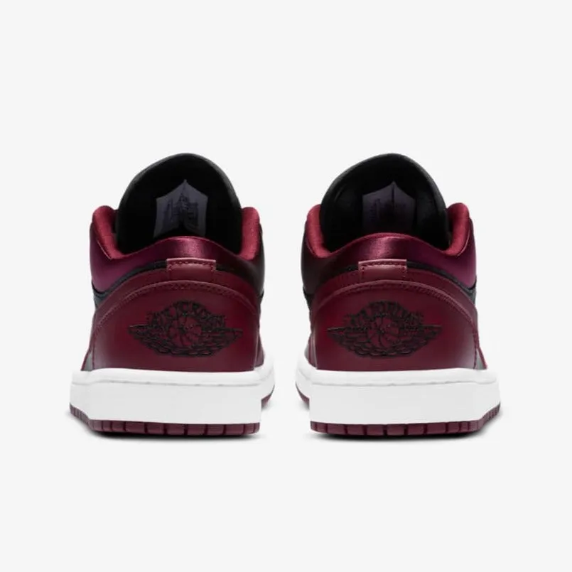 Women's Air Jordan 1 Low SE "Bling" Satin (Dark Beetroot/Black/White)(DB6491-600)