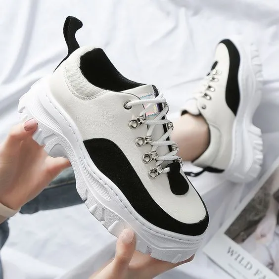 Women's Trendy Color Design Platform Shoes